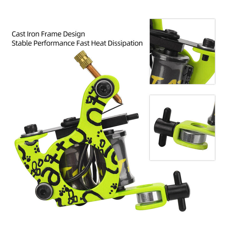 10-Wrap Serif Tattoo Machine Uninterrupted Stable Starter Secant Equipment