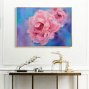 Pink Peony Oil Paint By Numbers DIY Handpainted on Canvas Wall Art Gift Unf