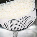 Stainless Steel Pot Funnel Strainer Rice Wash Basket Water Filter Drainer