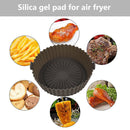 #A Round Air Fryer Tray Food Safe Silicone Grill Pan Washable Kitchen Cooking