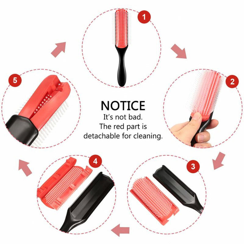 Salon Professional Massage tool Hairbrush 9 Row Hair Brush Styling Comb Classic