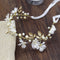 Women Floral Garland Flower Hairband Crystal Crown Headband Daisy Headwear