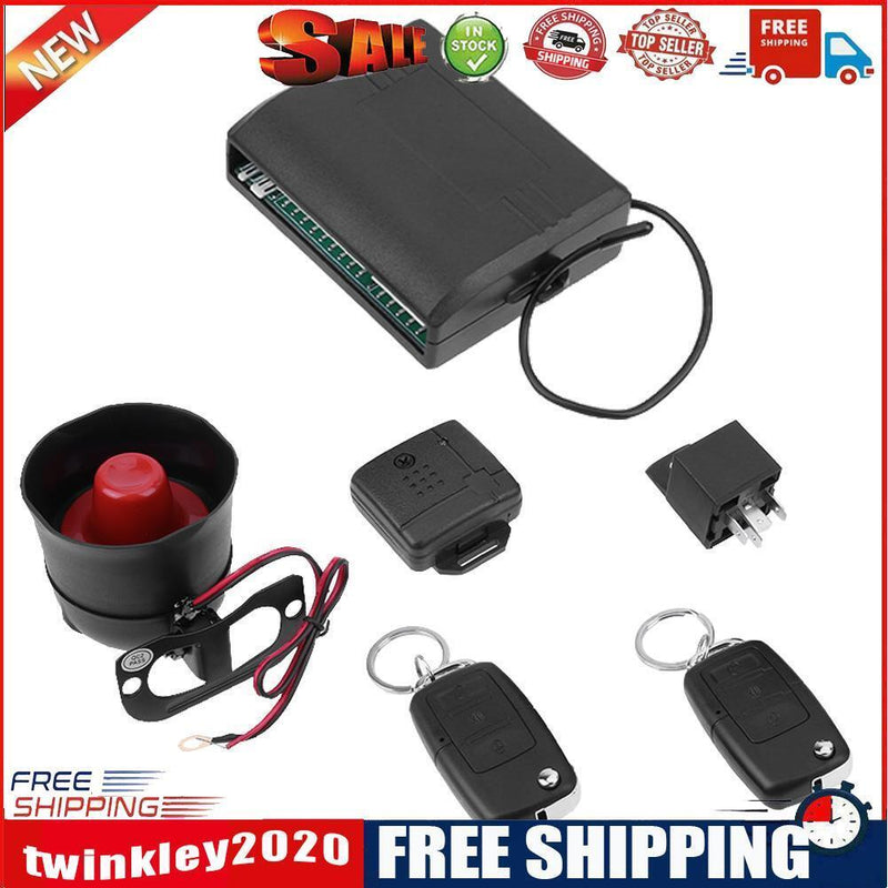Universal Car Alarm System with Flip Key Remote Control Central Door Lock