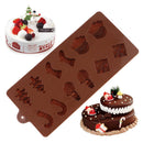 DIY Crafts Chocolate Santa head Stocking Silicone Mould Cake Snowman Tree