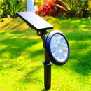9 LED Waterproof Solar Spotlight Garden Lawn Ground Lighting Wall Lamp (B) Newly