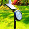 9 LED Waterproof Solar Spotlight Garden Lawn Ground Lighting Wall Lamp (B) Newly