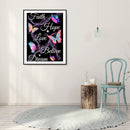 5D Kit Rhinestone Picture DIY Butterfly Letter Full Round Drill Diamond Paint