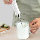 USB Electric Milk Frother 3 Whisk Coffee Foamer Handheld Egg Mixer (White) Newly