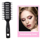 Hollow Massage Comb Anti-Static Wet Dry Scalp Styling Hair Brush (Black) Newly
