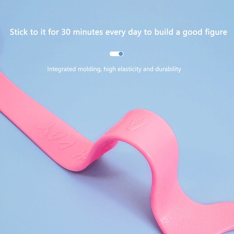 Yoga Fitness Resistance Band 8 Word Chest Expander Exercise Rope (Rose Red)