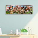 DIY Full Round Drill Rhinestone Diamond Painting Animal Family Handwork Home Art