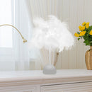 Modern Nordic Feather Light Romantic Atmosphere Lamp Bedside Decor (White) Newly