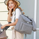 Baby Diaper Bag Backpack Waterproof Mummy Outdoor Large Capacity Bag (Grey)