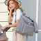 Baby Diaper Bag Backpack Waterproof Mummy Outdoor Large Capacity Bag (Grey)