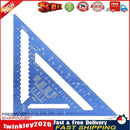 12 inch Metric Aluminum Alloy Triangular Measuring Ruler Angle Protractor Newly