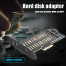 Dual M.2 PCIe Adapter PCI-E 3.0 X4 to M.2 M+B Key Host Controller Expansion Card