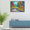 5D Diamond Painting Kit DIY river hut Full Round Drill Home Decoration