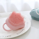 Exfoliating Silicone Scrubber Soap Dispenser Baby Bath Cleaning Massage Brushes