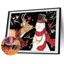 5D DIY Diamond Painting Snowman Deer Full Round Drill Mosaic Art Home Decor