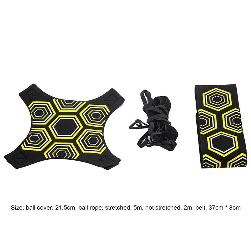 Adjustable Football Kick Trainer Soccer Ball Training Equipment (Yellow) Newly