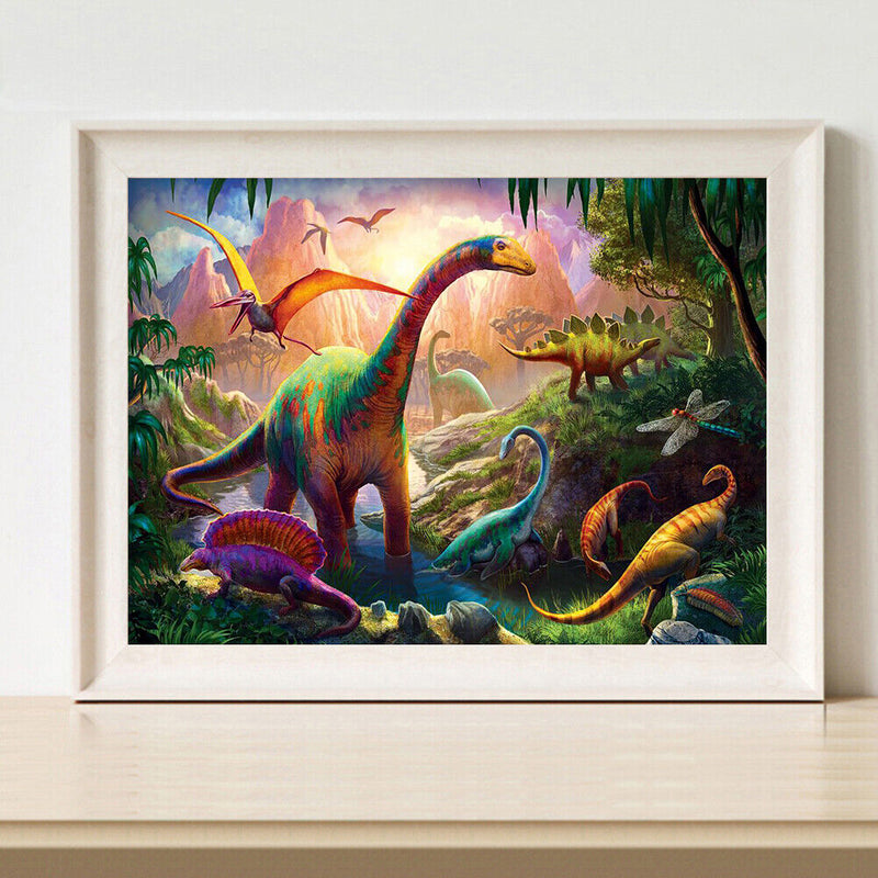DIY Paint By Number Kit Dinosaur Animal Acrylic Paint Art Craft Decoration Gift