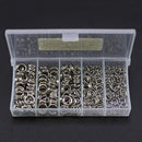 250pcs 5-Size Stainless Steel Fishing Split Rings Double Bow Connector
