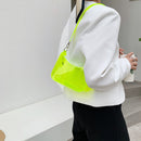 Fashion Women Transparent Pure Color Small Hobos Handbags Shoulder Underarm Bags
