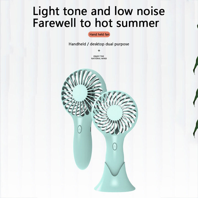 Mini Pocket Fan Cooler Air Handheld Portable Cooling USB Desk Fans (Green)