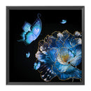 11CT Embroidery Blue Flowers Pattern Cotton Thread Stamped DIY Cross Stitch K