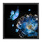 11CT Embroidery Blue Flowers Pattern Cotton Thread Stamped DIY Cross Stitch K