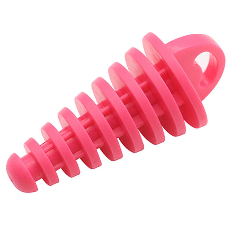 Motorcycle Exhaust Pipe Air-bleeder Plug Muffler Wash Plug Small (Pink) Newly