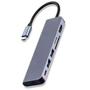 USB C HUB 4K 30Hz Type C to HDMI-compatible USB 3.1 PD 100W Adapter 6 in 1 Dock