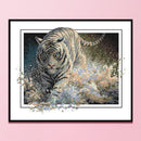 Partial Cross Stitch Handcraft 14CT Counted Tiger Needlework DIY Home Ornament