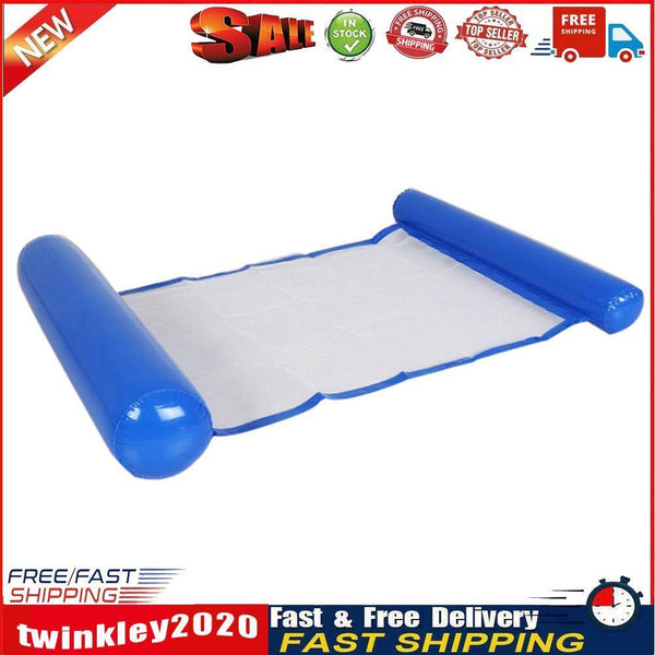 Water Hammock Inflatable Floating Swimming Pool Lounge Chair (Dark Blue) Newly