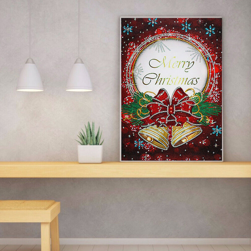 Special Shaped Rhinestones Picture DIY Merry Christmas Card 5D Diamond Painting