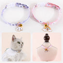 Bell Pendant Cat Accessories Cat Collars Rainbow Dog Collar Kitten Necklace
