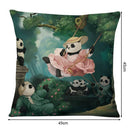 Panda Pattern Pillowcase Sofa Bed Home Living Room Linen Pillow Cover 45x45cm