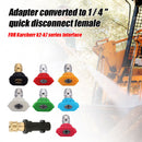 1/4 inch QC Pressure Washer Gun Adapter + 7pcs Nozzles Tips for Karcher K2-K7