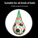 Football Net Bag Nylon Soccer Basketball Volleyball Carry Bag (Red Green) Newly