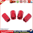 4pcs Aluminum Alloy Car Wheel Tire Valve Air Caps Stem Covers (Red) Newly