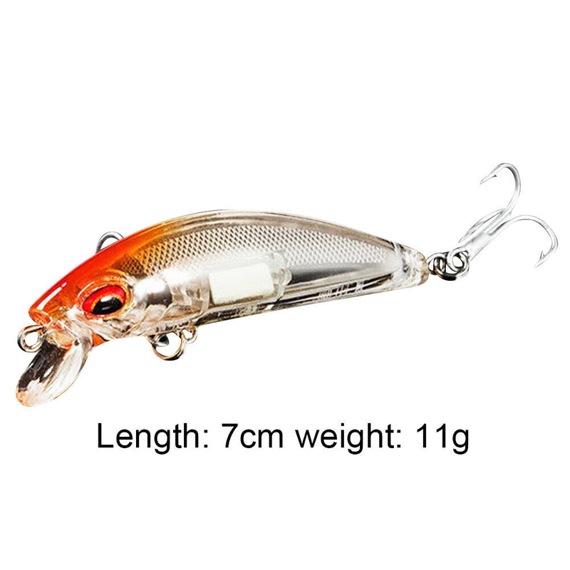 Luminous Fishing Lures 7cm 11g Swimbait Casting Fishing Bait for Freshwater Pike