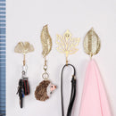 Home Decoration Wall Hanger Leaf Shape Hanging Storage Rack Wrought Iron Hook