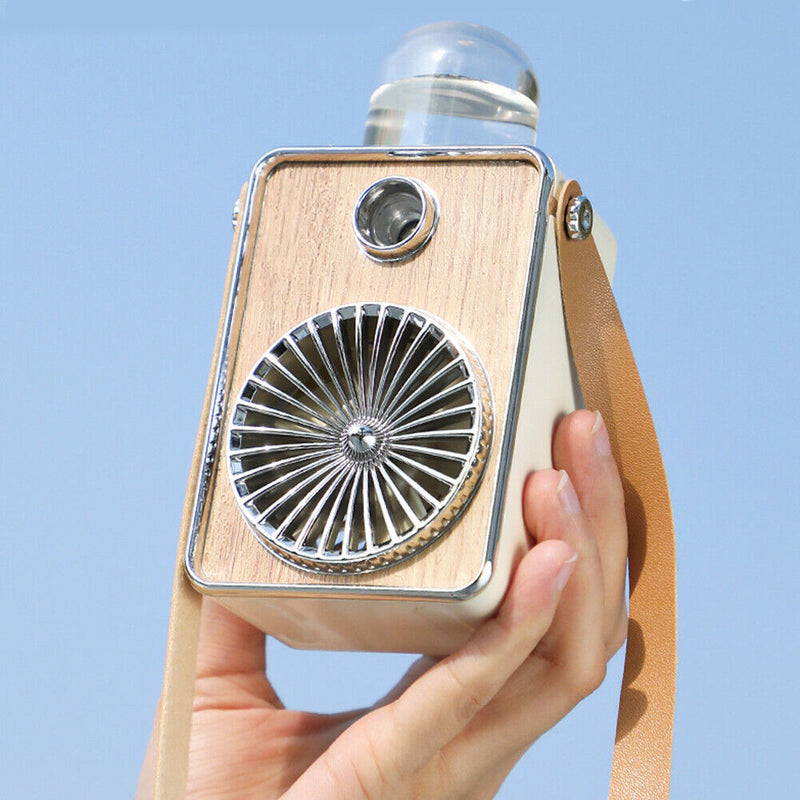 Air Cooling Spraying Hanging Neck Fan Mute Personal Humidifier Fans (White)