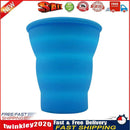 Portable Silicone Folding Mug Outdoor Collapsible Water Coffee Cup (Blue) Newly