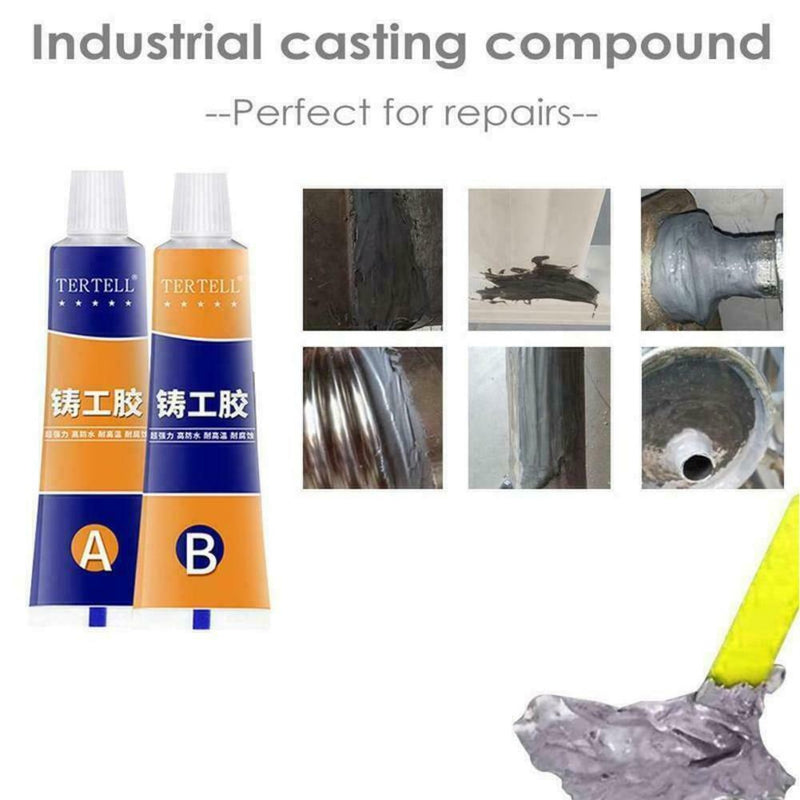 Industrial Repair Paste Glue Heat Resistance Cold Weld Metal Adhesive A&B P1V3