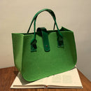 Women Fashion Felt PU Leather Shoulder Bag Lady All-match Phone Small Tote Bag