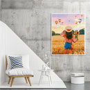 Rice Field Girl Oil Paint By Numbers DIY Home Decoration Gift Wall Pictures Kit