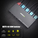 HDMI-compatible KVM Switch 4 Port 4K USB Switcher Splitter Box for Sharing
