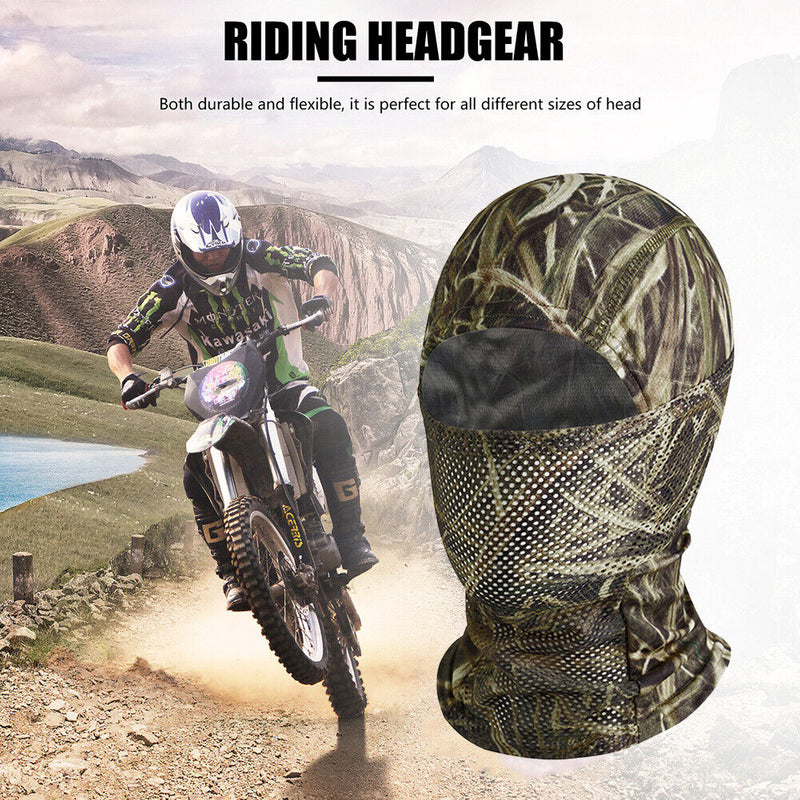 Camouflage Balaclava Scarf Ski Cycling Full Face Cover Neck Head Warmer (A)
