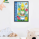 5D DIY Diamond Drawing Garden Gnome Special-shaped Partial Drill Wall Decor Art